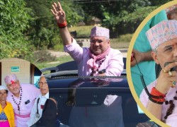 खुट्टाको चोटको पर्वाह नगरी जनताको घरदैलोमा व्यस्त छन समाजसेवी नेता विनय रावल 